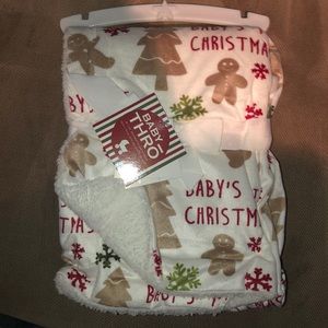Baby’s first Christmas throw blanket